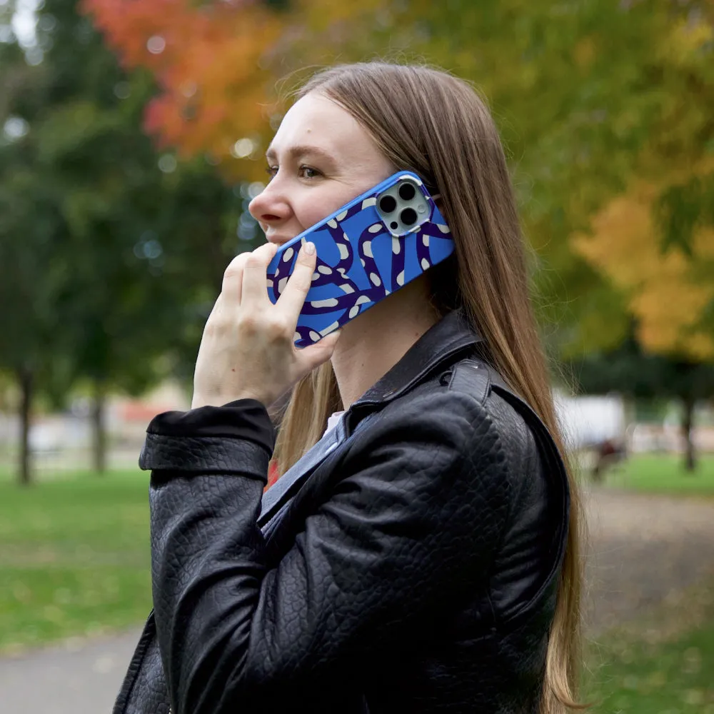 Electric Blue Noodles iPhone 17 Case Lightweight Shell