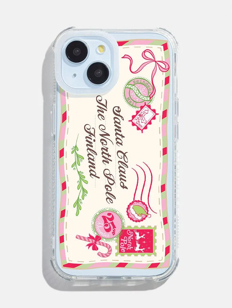 Letter to Santa Shock iPhone Case Stylish Look Gloss Surface Layer