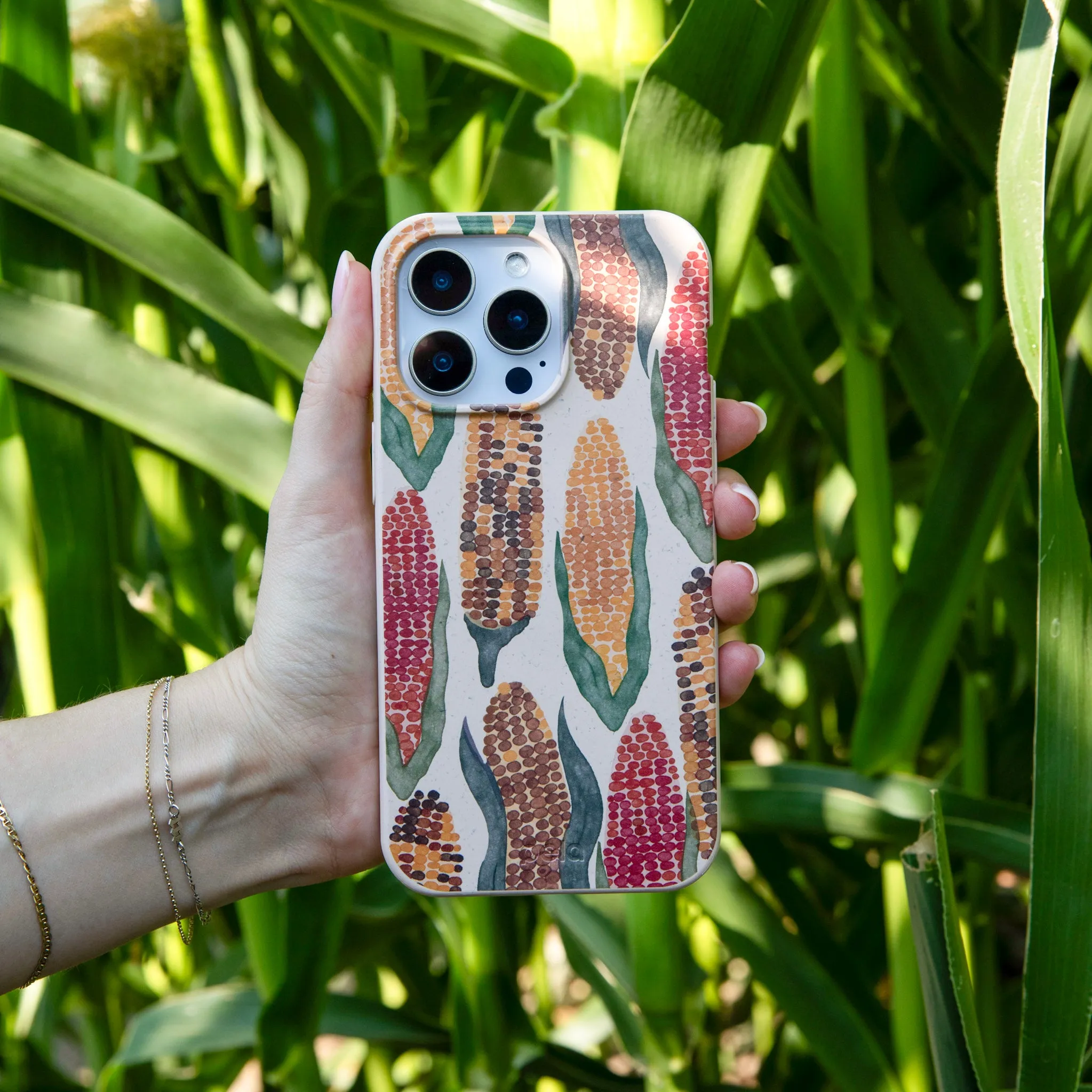 Modern Grip Texture Seashell Cornfield iPhone 17 Case