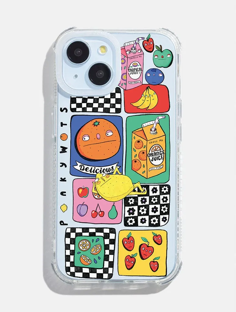 Ponky Wots x Skinnydip Feeling Fruity Shock iPhone Case Futuristic style