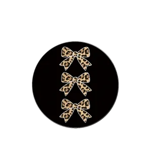 Leopard BOW Magsafe Grip Stand Pop Socket Emoji Accessory