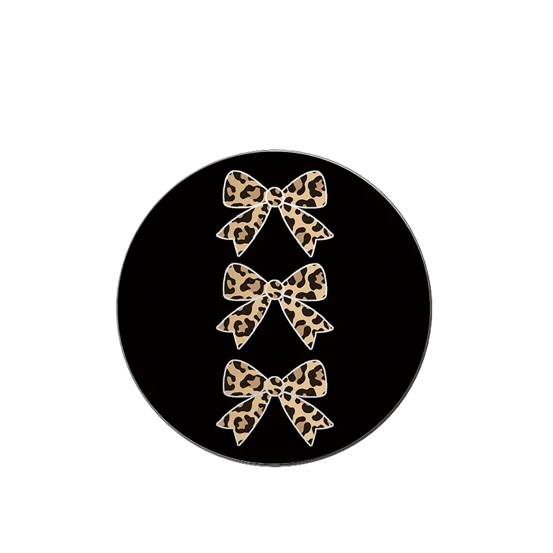 Leopard BOW Magsafe Grip Stand Pop Socket Emoji Accessory