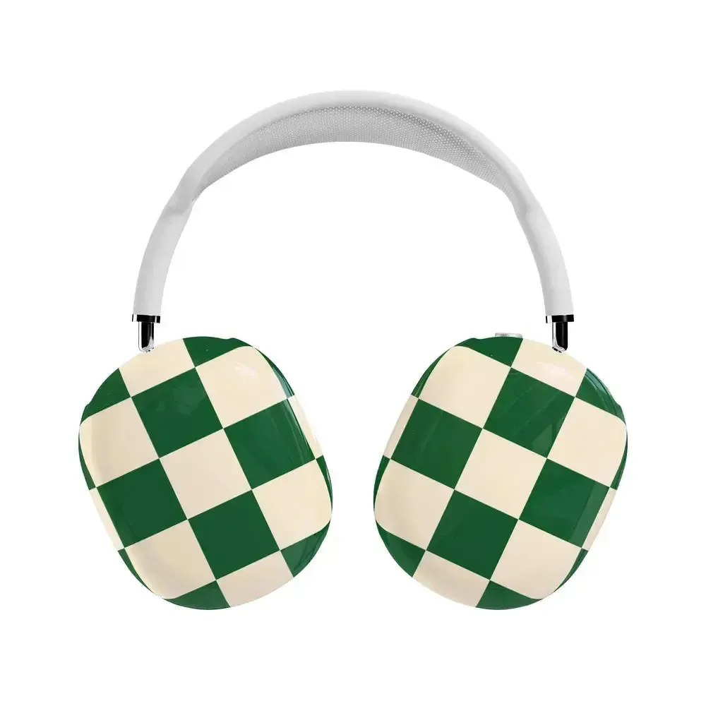 Fit Check | Green Checkerboard AirPods Max Case sport resistant airpods case