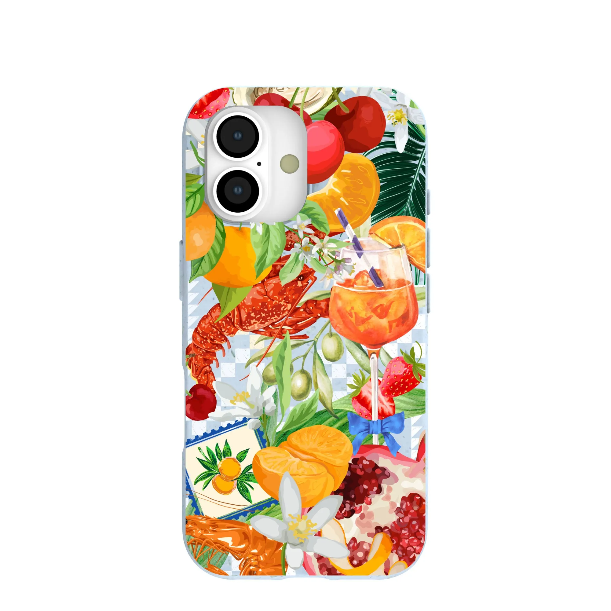 Powder Blue Mediterranean Summers iPhone 17 Case Minimal Cover