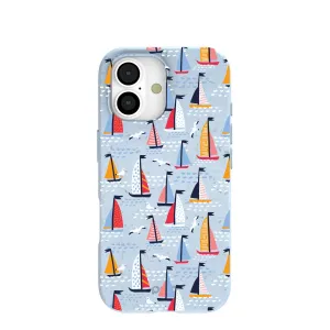 Lightweight Frame Powder Blue Sails and Seagulls iPhone 17 Case