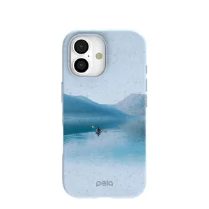 Powder Blue Serene iPhone 17 Case Elegant Pattern