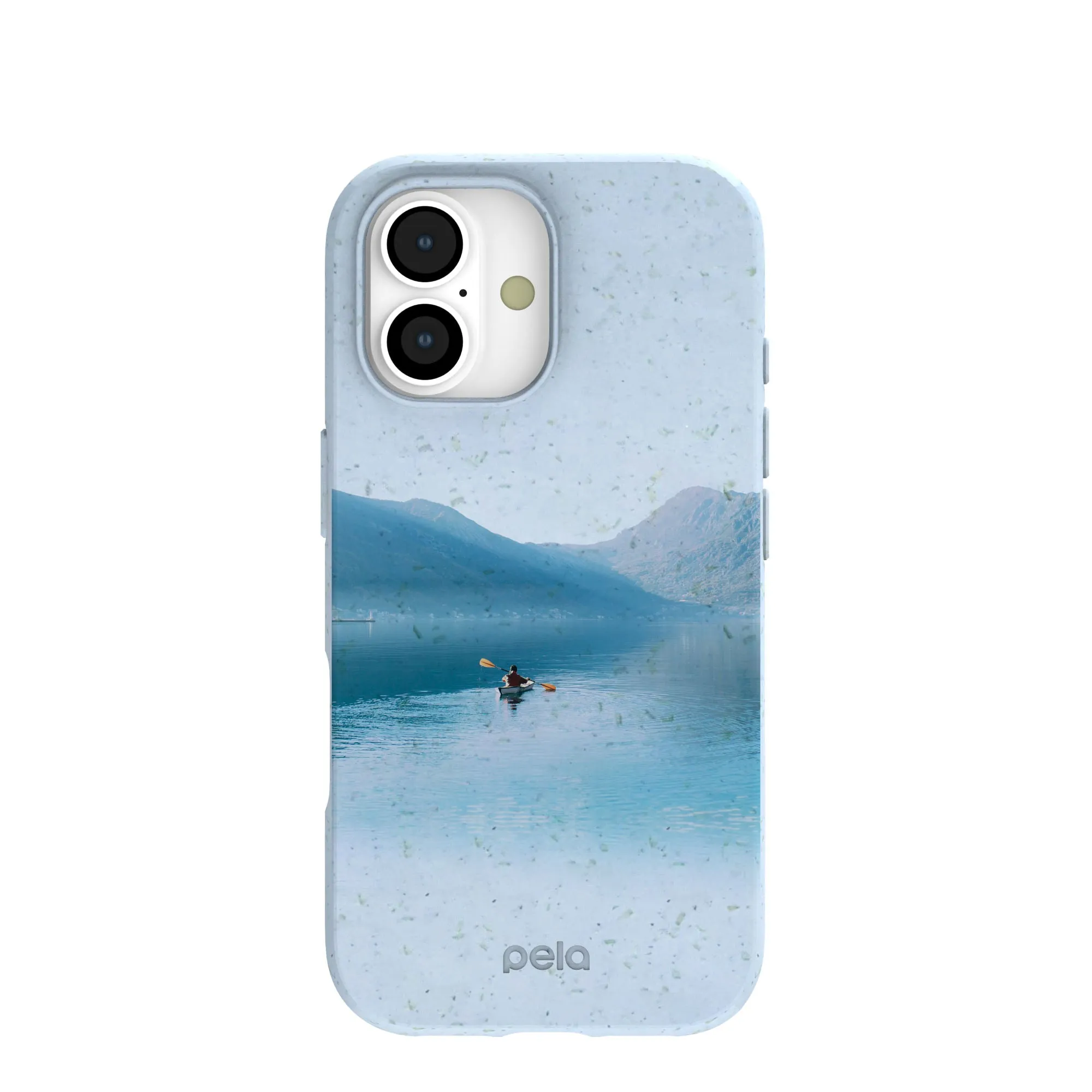 Powder Blue Serene iPhone 17 Case Elegant Pattern