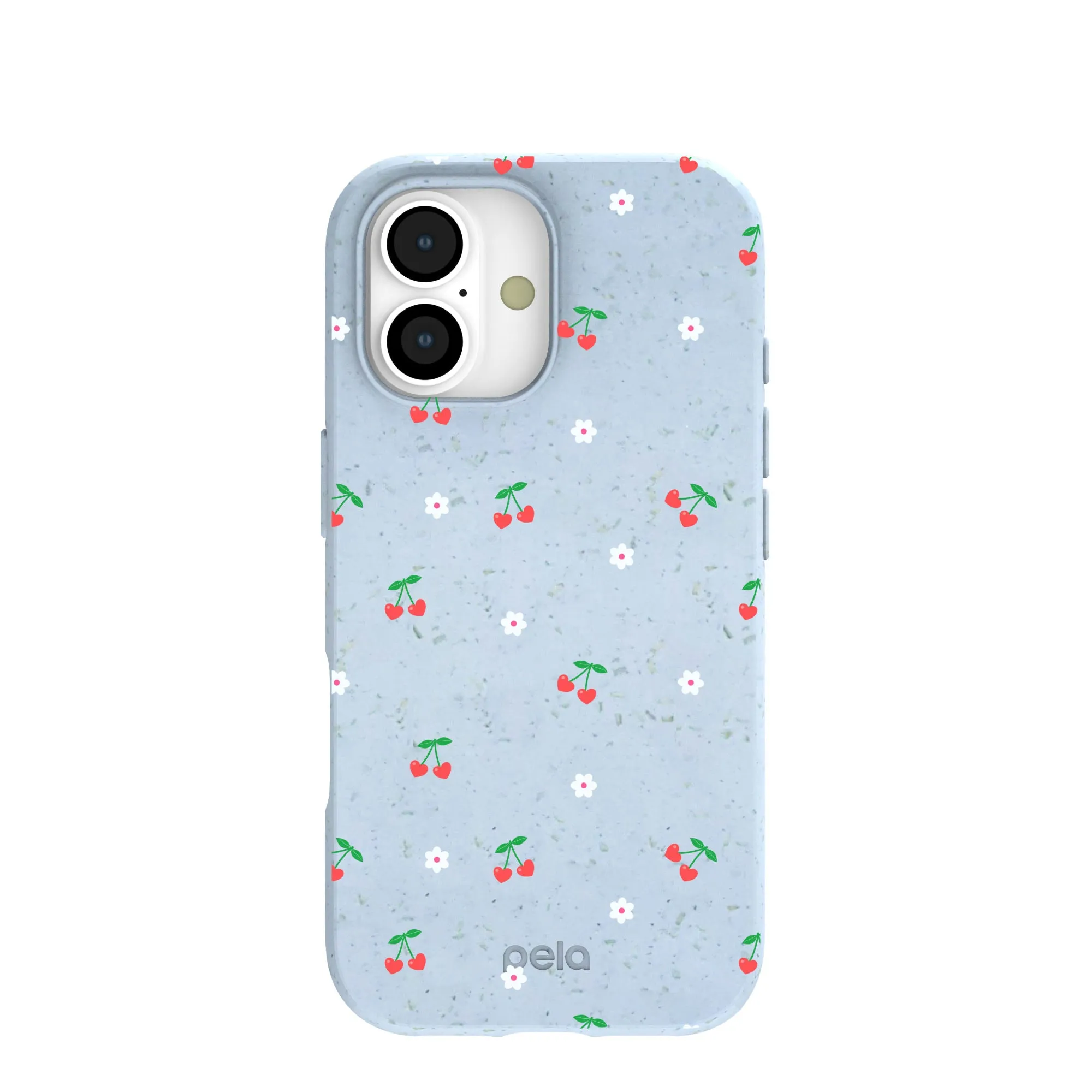 Powder Blue Sweet Cherries iPhone 17 Case Comfort Shield