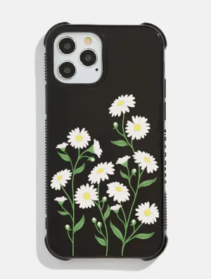 Rugged Pattern Texture Functional Design Black Growing Daisy Shock iPhone Case