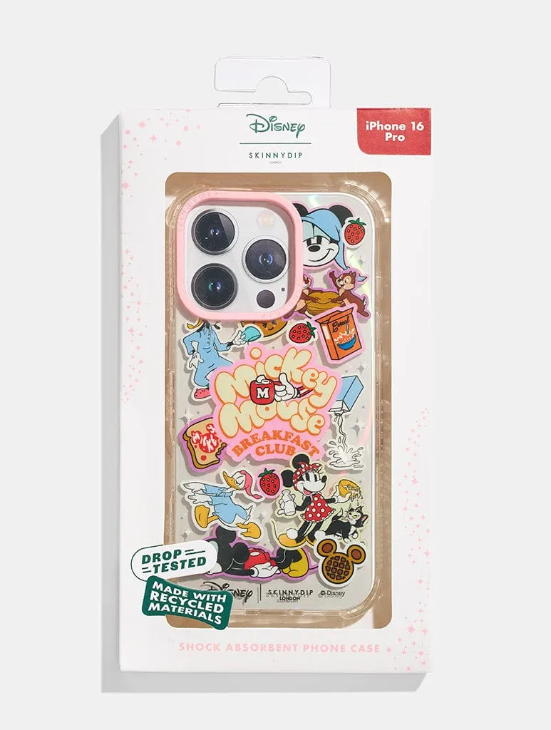Disney Mickey Mouse Breakfast Club Shock iPhone Case Smooth Look Texture Ergonomic grip