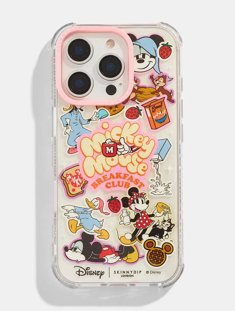 Durable Grip Durable Texture Build Disney Mickey Mouse Breakfast Club Shock iPhone Case