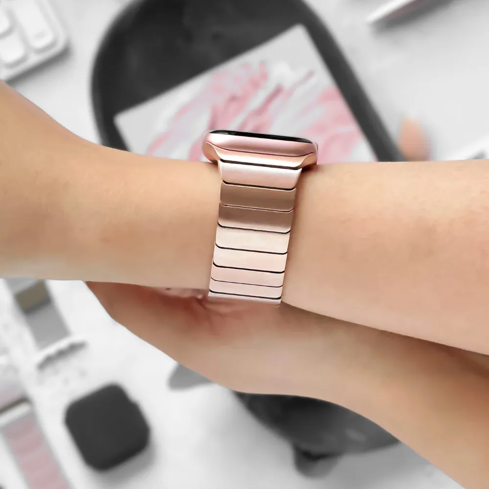 Slinky Apple Watch Strap - Rose Gold Luxury Finish