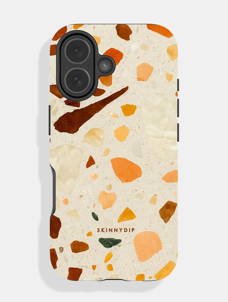 Soft touch layer Matte Shield Terazzo Ultra Protective iPhone Case