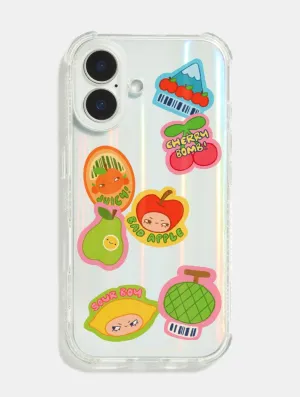 Lazy Cherry Club Fruit Sticker Shock iPhone Case Flexible structure