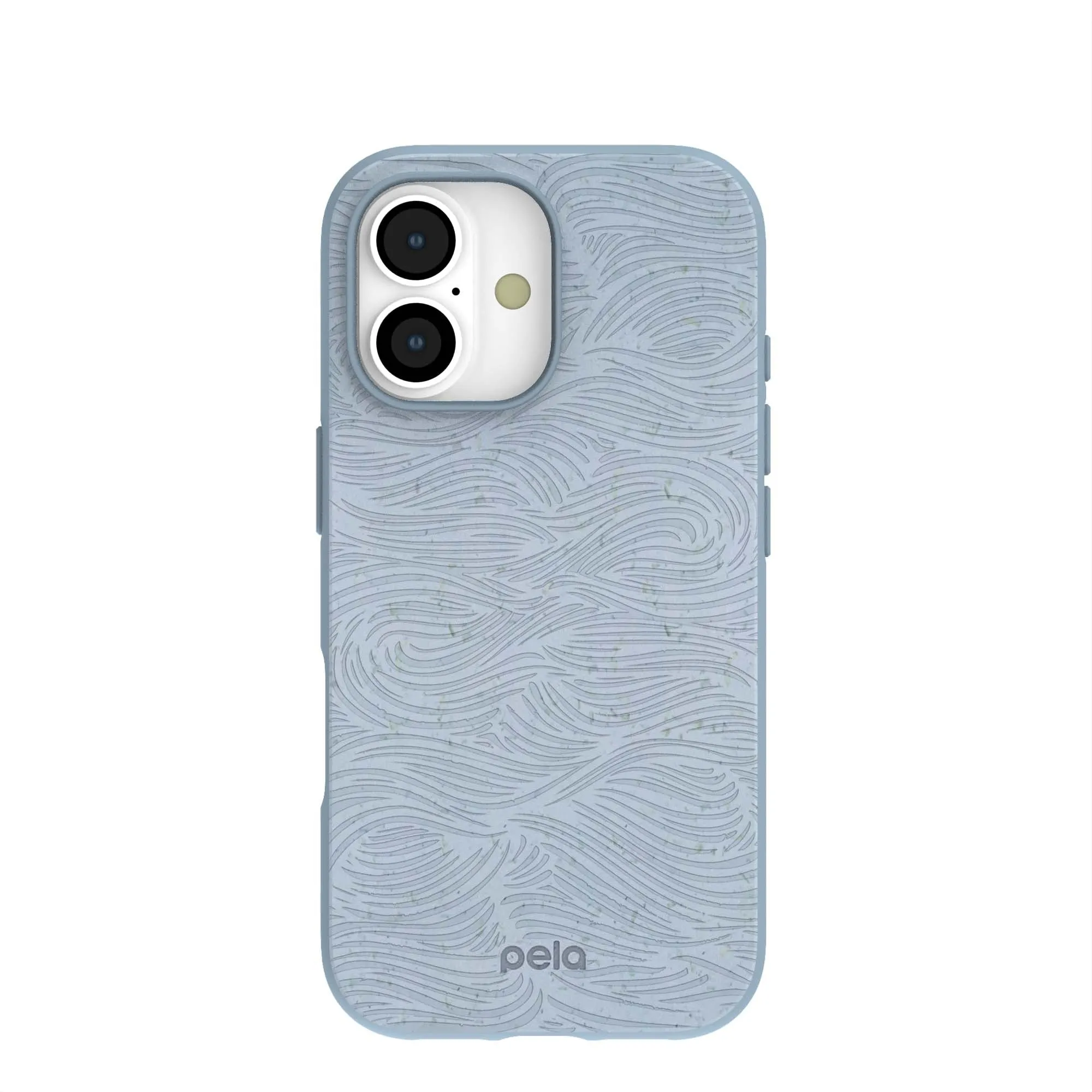 Modern Finish Urban Fashion Powder Blue Ebb and Flow iPhone 17 Case