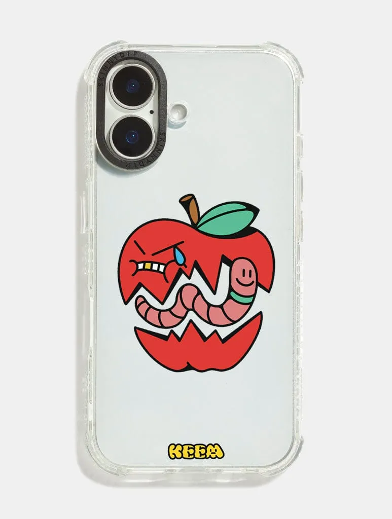 Matte Coating Keem x Skinnydip Apple & Worm Shock iPhone Case