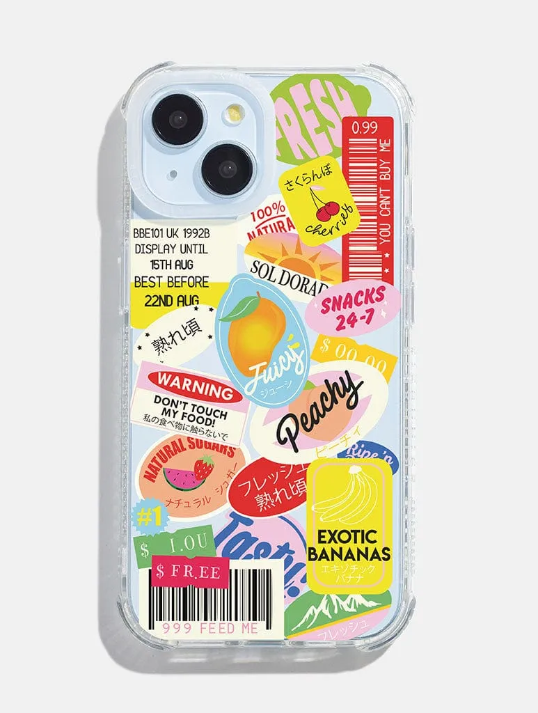 Ultra Thin Fruit Sticker Shock iPhone Case