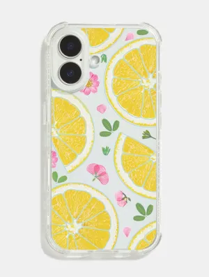 Floral Lemon Shock iPhone Case Elegant Design Layer