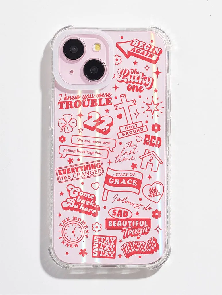 Smooth Lining Red Shock iPhone Case