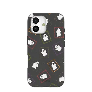 Durable Coating Black Ghost Stamps iPhone 17 Case