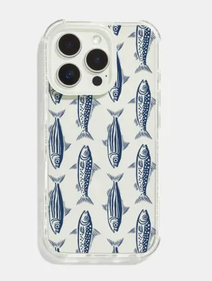 Anti Scratch Layer Blue Fish Shock iPhone Case
