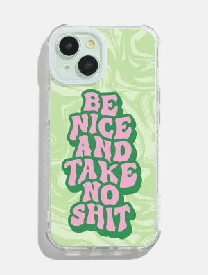 Premium Feel Layer Modern Design Printed Weird x Skinnydip Be Nice Shock iPhone Case