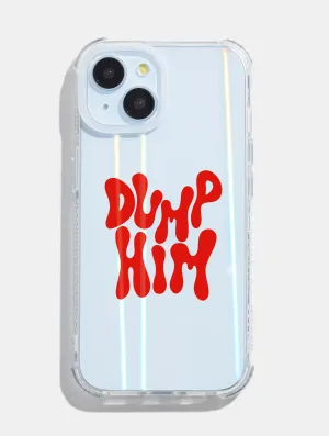 Raised Bezels Minimal Build Texture Prints by GG x Skinnydip Dump Him Holo Shock iPhone Case