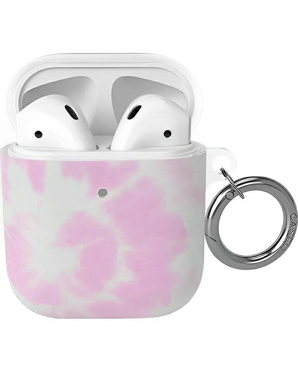 Down for Whatever | Light Pink Tie Dye AirPods Case eco vegan silicone shell