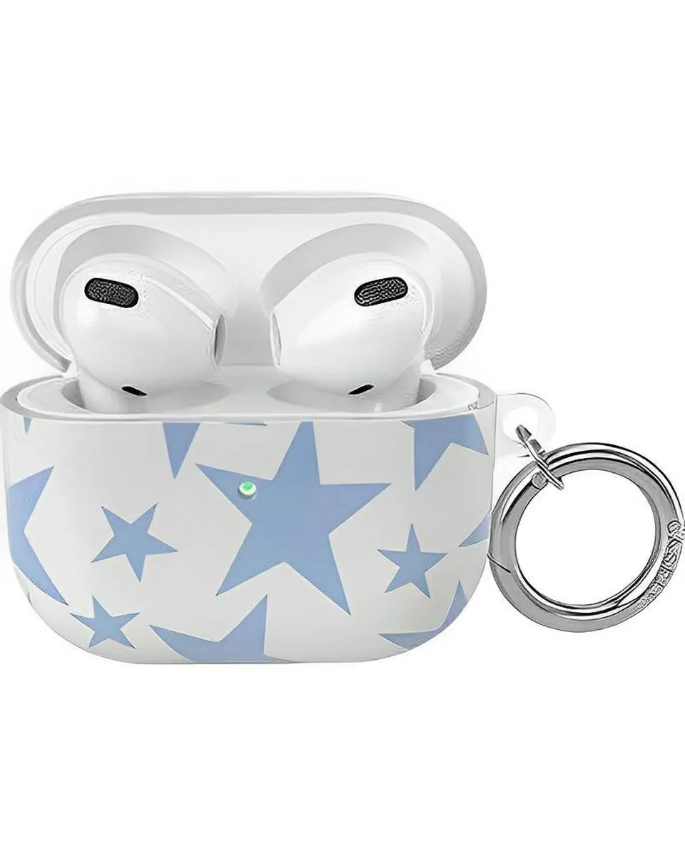 Stars Align | Blue & White Stars AirPods Case Universal Storage Pouch impact absorbing case