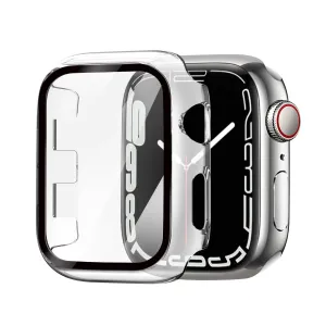 Men??s Style Shock Absorbing Edge Apple Watch Hardcase with Glass (Transparent)