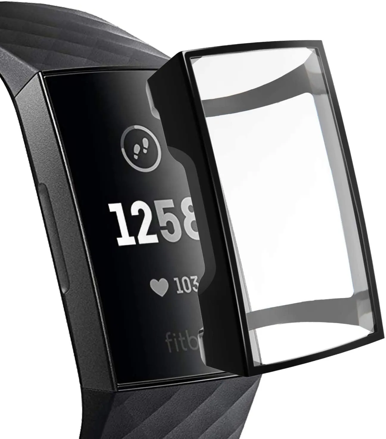 Fitbit Charge 3/4 TPU Case (Black) TPU Guard