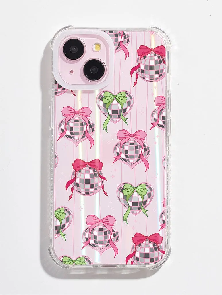 Fashion Detail Pink & Green Disco Baubles Shock iPhone Case