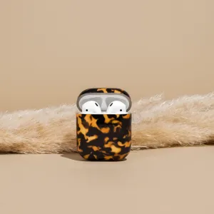 Airpods Case - Chic Tortoiseshell minimalist travel silicone protector Portable Rubber Case