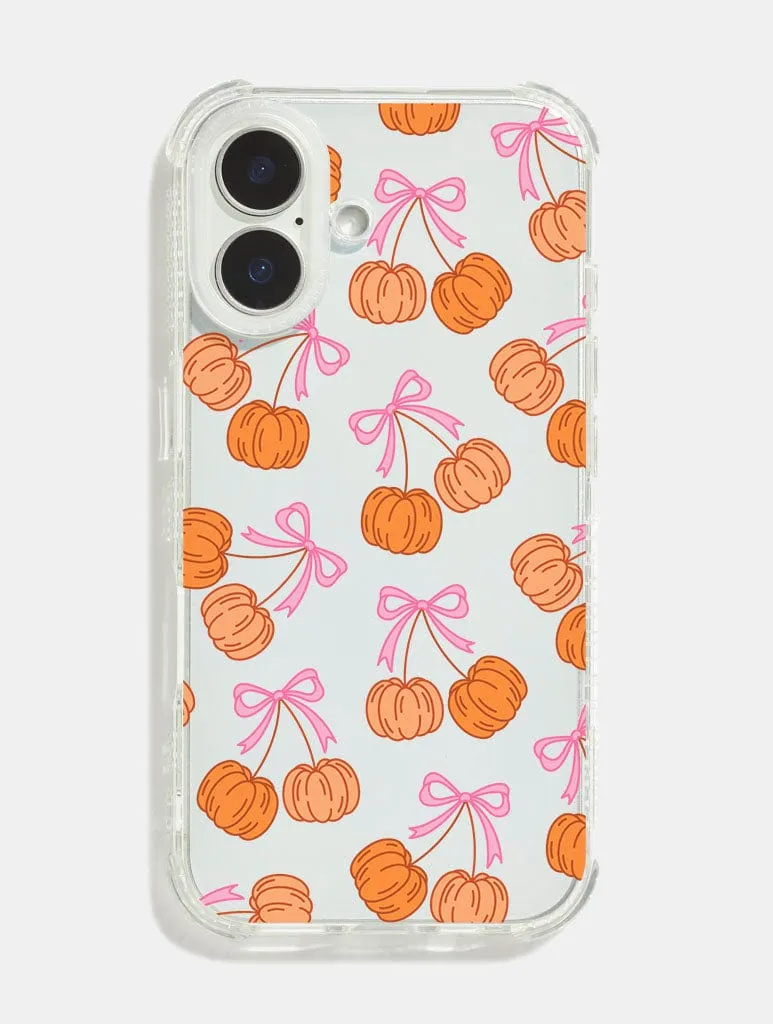 Premium Feel Pumpkin Cherries Shock iPhone Case
