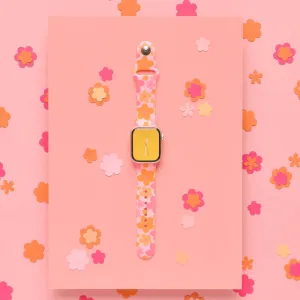Pink & Orange Bloom Apple Watch Strap Fashion Accessory