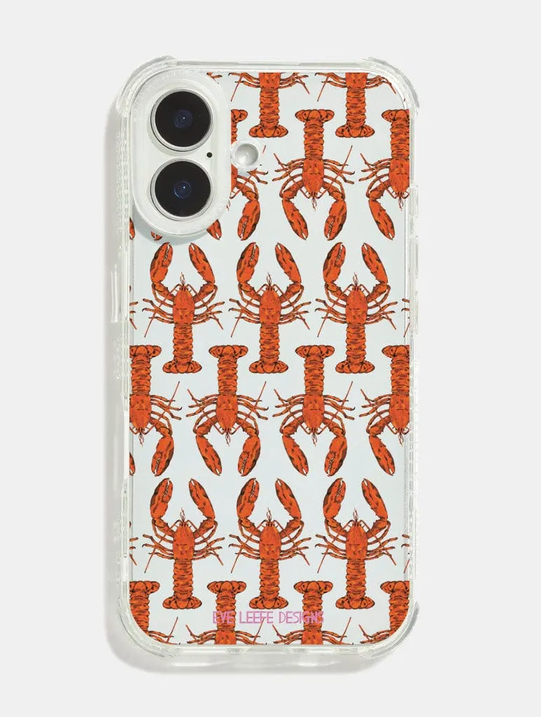 Modern Pattern Style Lightweight Shell Eve Leefe Designs x Skinnydip You're My Lobster Shock iPhone Case