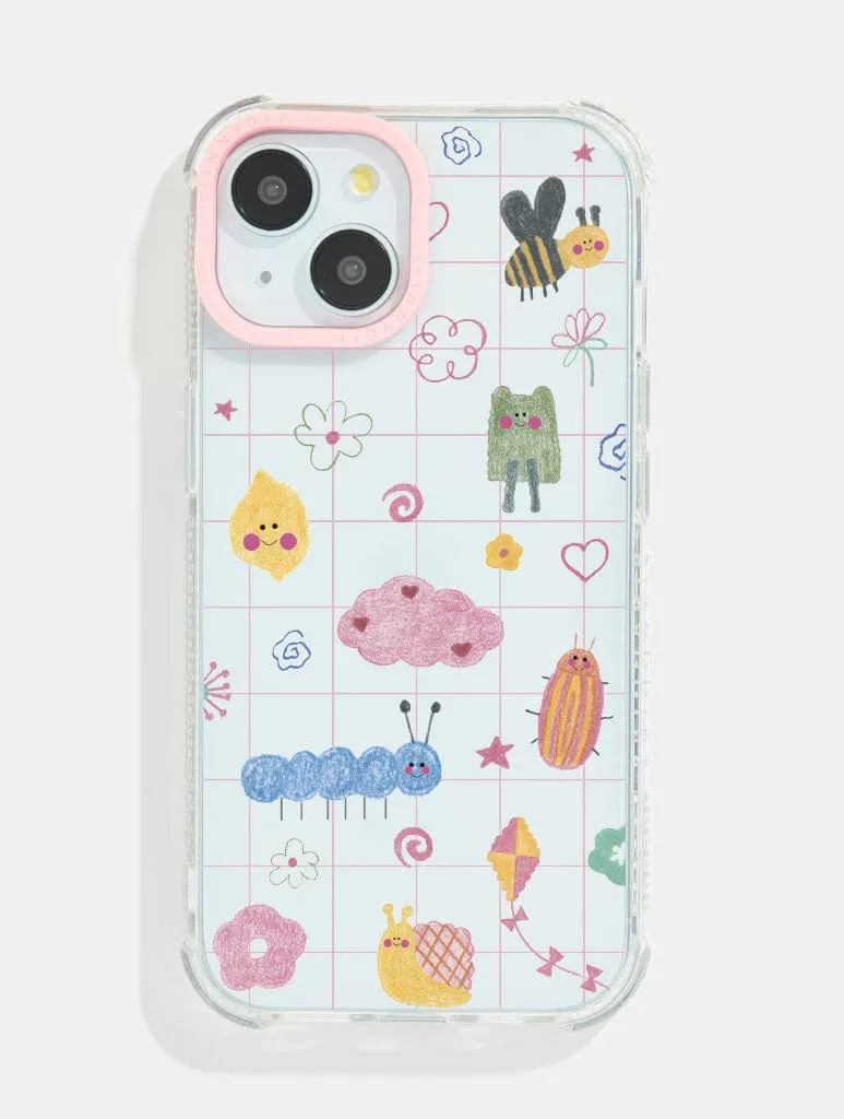 Rugged Feel Comfort Texture Layer Georgia Dimbleby x Skinnydip Summer Smiles Shock iPhone Case