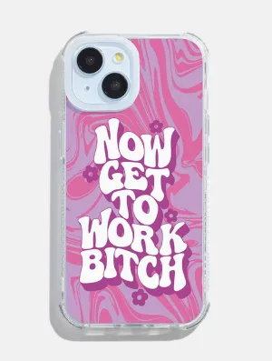 Printed Weird x Skinnydip Get to Work Shock iPhone Case Polished Detail Edge Flexible Grip Form