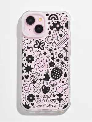 Eva Malley x Skinnydip Doodle Shock iPhone Case Soft Edge Texture
