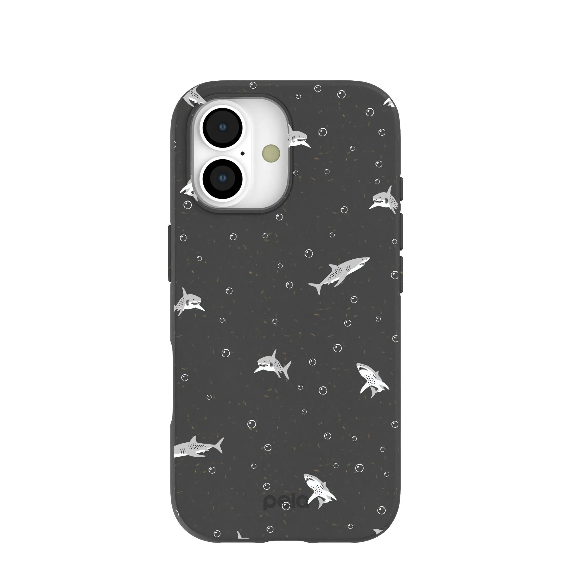 Button Cover Trendy Layer Black Lil Sharks iPhone 17 Case