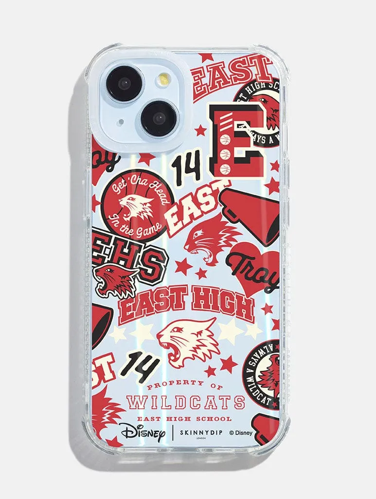 Disney High School Musical East High Sticker Shock iPhone Case Carbon Fiber Outdoor Adventure