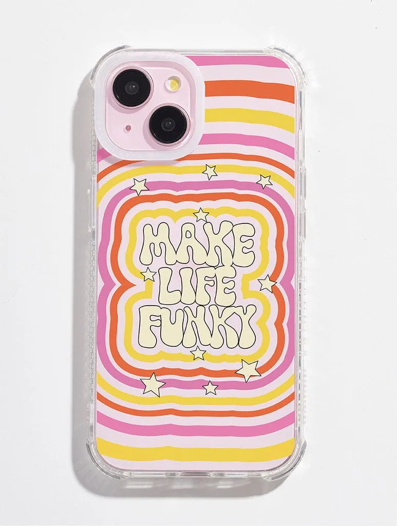 Printed Weird x Skinnydip Make Life Funky Shock iPhone Case Vibrant pattern