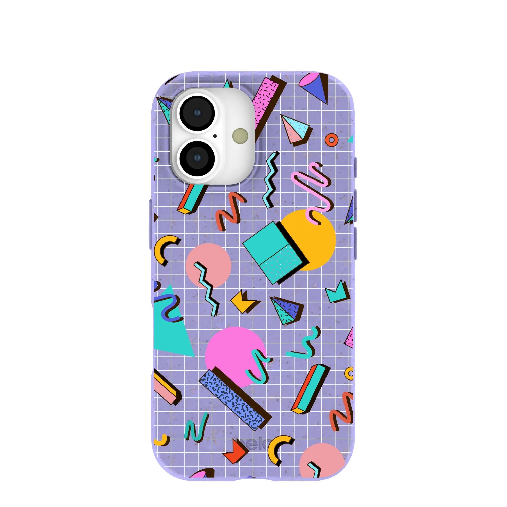 Minimal Look Lavender Retro Grid iPhone 17 Case