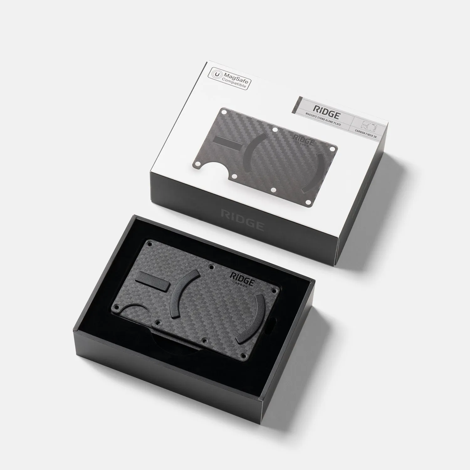 Slim Card Organizer Premium Snap Ridge Plates For MagSafe - Carbon Fiber 3k