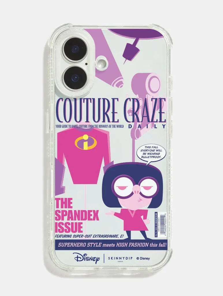 Disney Edna Mode Couture Craze Shock iPhone Case Grip Enhanced Glossy Finish Look
