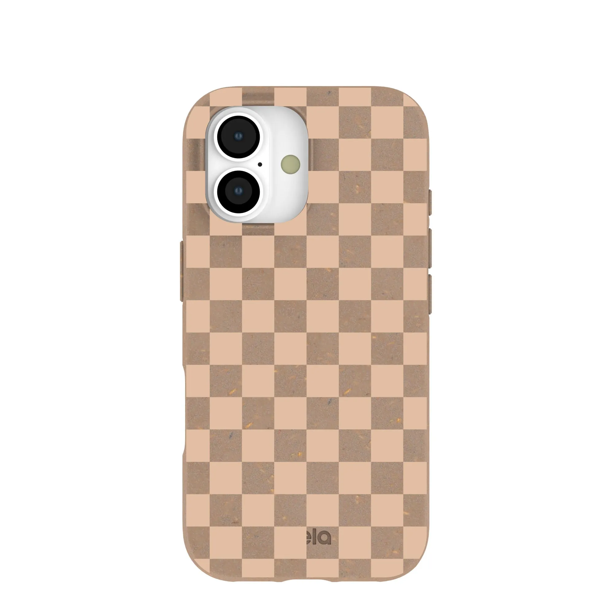 Chocolate Brown Latte Check iPhone 17 Case Protective Build Everyday Fit