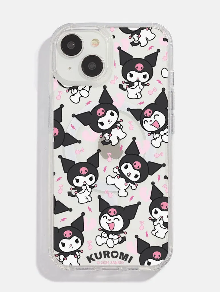 Compact Design Clear Surface Hello Kitty x Skinnydip Kuromi Black MagSafe iPhone Case