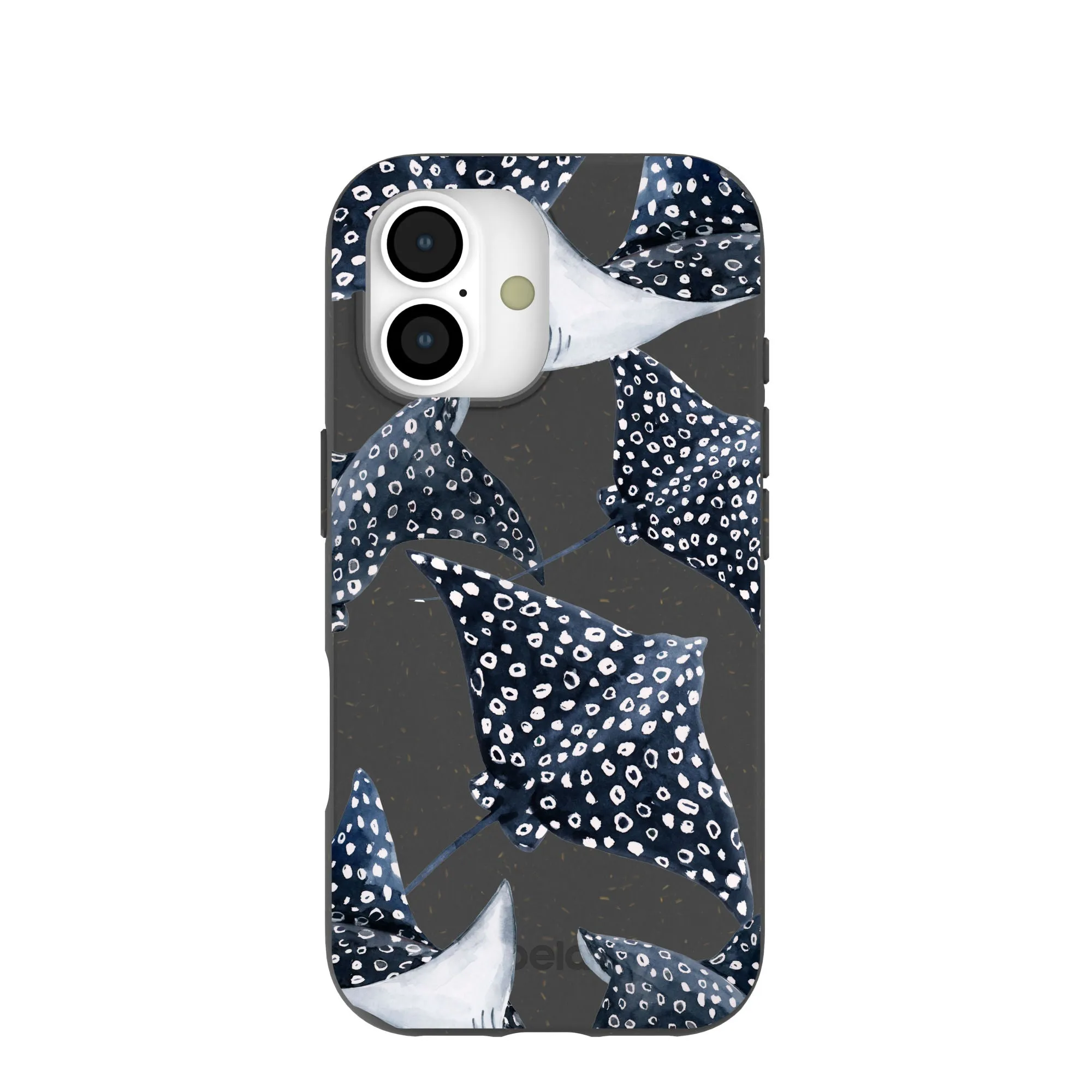 Hybrid Texture Design Black Midnight Rays iPhone 17 Case