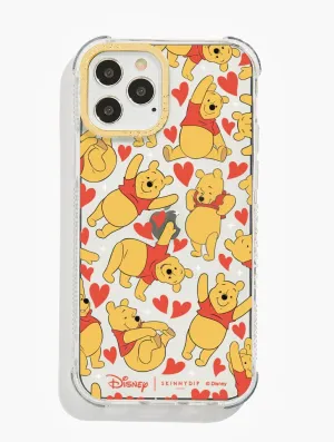 Protective Shell Raised Edges Disney Winnie The Pooh Hearts Shock iPhone Case