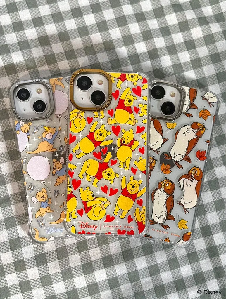 Rugged Protection Luxury Accent Disney Winnie The Pooh Hearts Shock iPhone Case